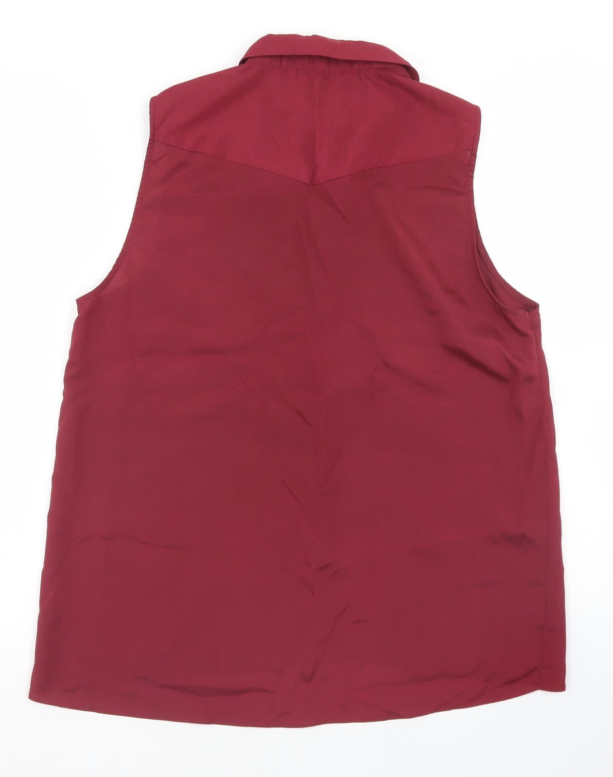 True Decadence Womens Purple  Polyester Basic Button-Up Size 12 Collared