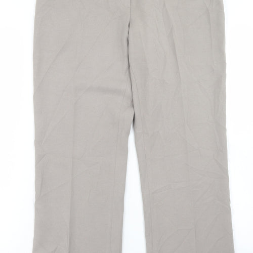 DEVERNOIS Womens Beige  Polyester Dress Pants Trousers Size 30 in L29 in Regular Button