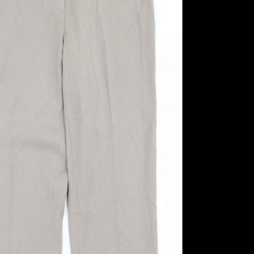 DEVERNOIS Womens Beige  Polyester Dress Pants Trousers Size 30 in L29 in Regular Button