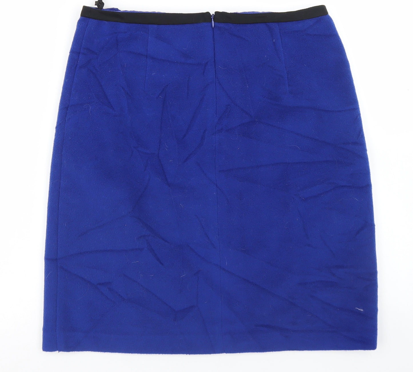 Marks and Spencer Womens Black  Polyester A-Line Skirt Size 12   Zip