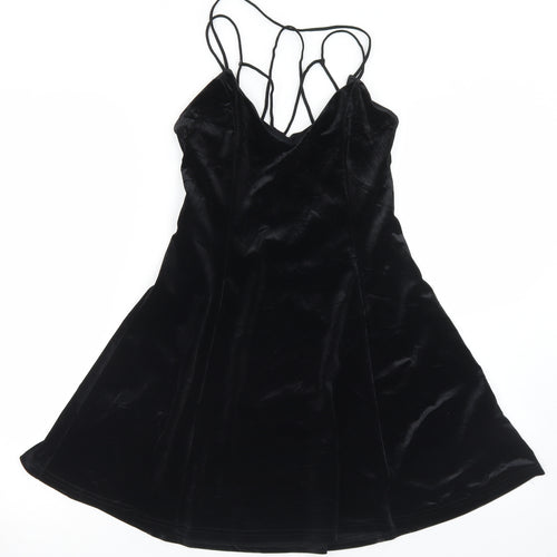 Pins and Needles Womens Black  Polyester Slip Dress  Size S  Round Neck