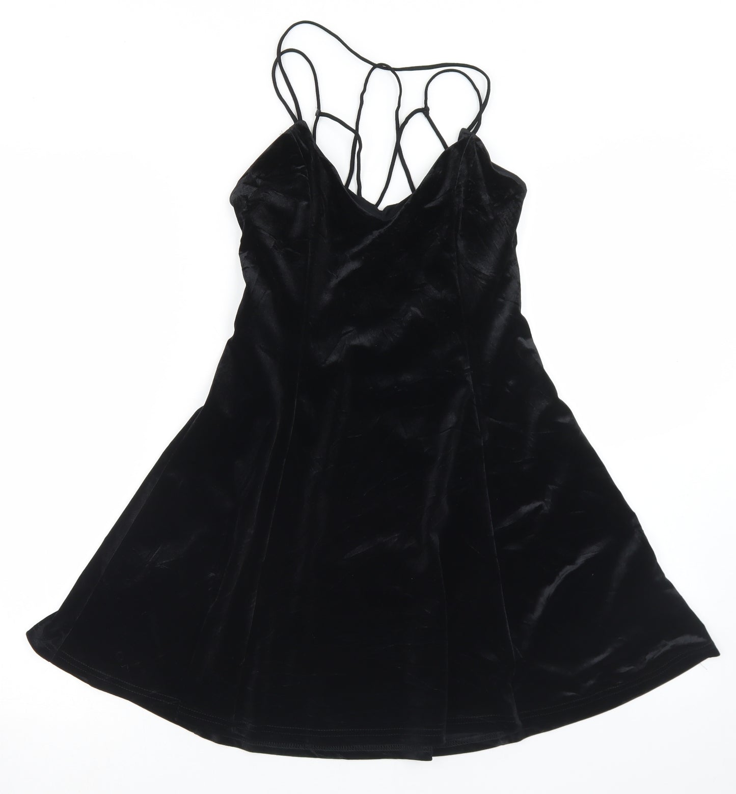 Pins and Needles Womens Black  Polyester Slip Dress  Size S  Round Neck