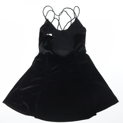 Pins and Needles Womens Black  Polyester Slip Dress  Size S  Round Neck