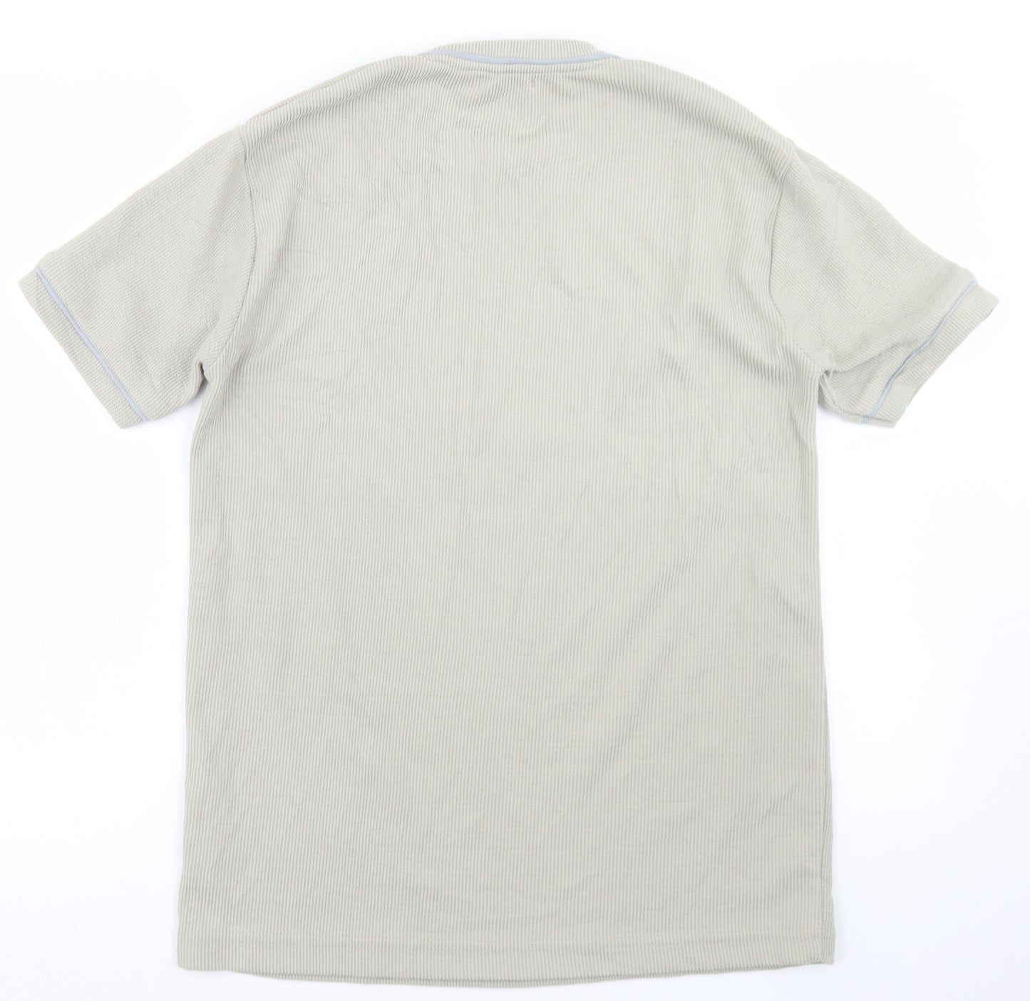 Whispering Smith Mens Beige  Polyester  T-Shirt Size M Crew Neck