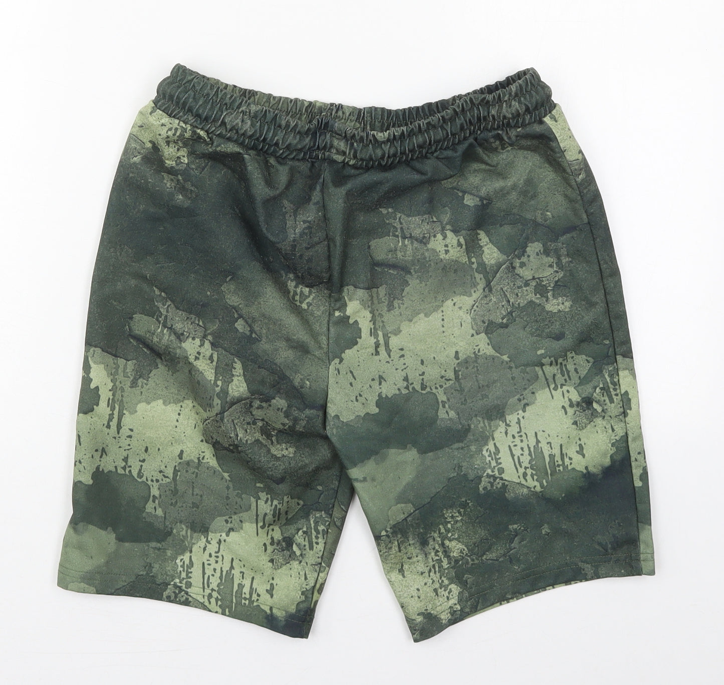 Primark Boys Green Camouflage Polyester Sweat Shorts Size 12-13 Years  Regular Drawstring - Ultimate Worldwide