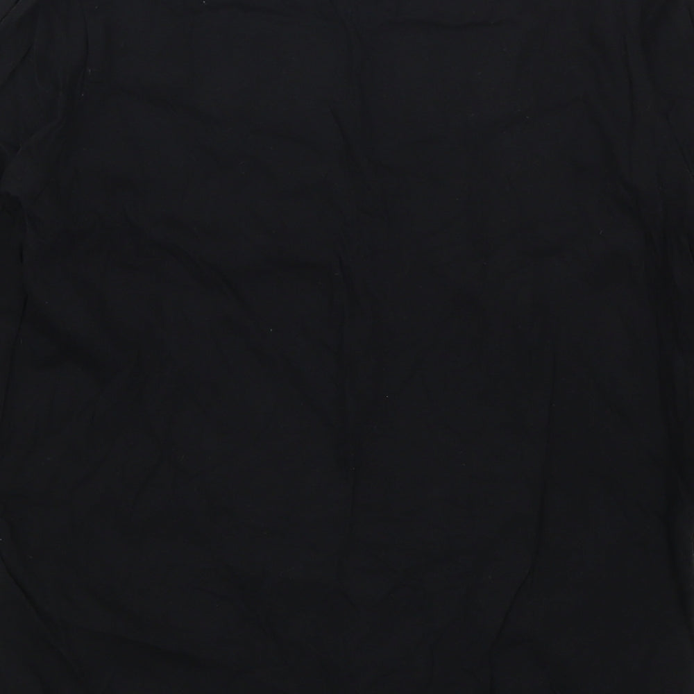 Primark Boys Black  Cotton Basic T-Shirt Size 9-10 Years Crew Neck Pullover - Detroit