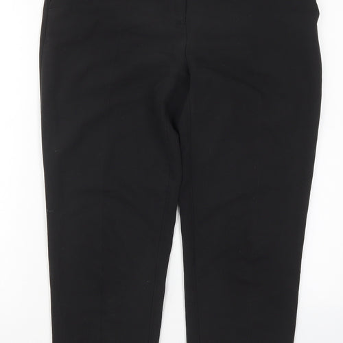 Dorothy Perkins Womens Black  Polyester Trousers  Size 10 L27 in Regular Hook & Eye