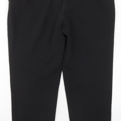 Dorothy Perkins Womens Black  Polyester Trousers  Size 10 L27 in Regular Hook & Eye