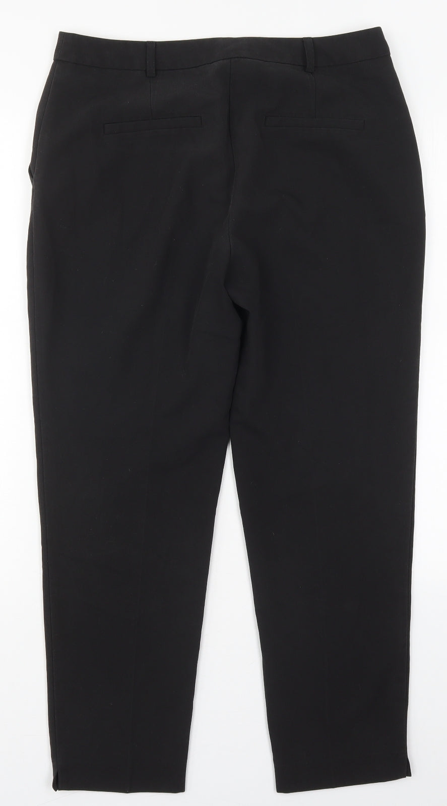 Dorothy Perkins Womens Black  Polyester Trousers  Size 10 L27 in Regular Hook & Eye