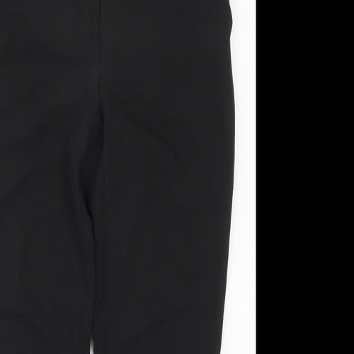 Dorothy Perkins Womens Black  Polyester Trousers  Size 10 L27 in Regular Hook & Eye
