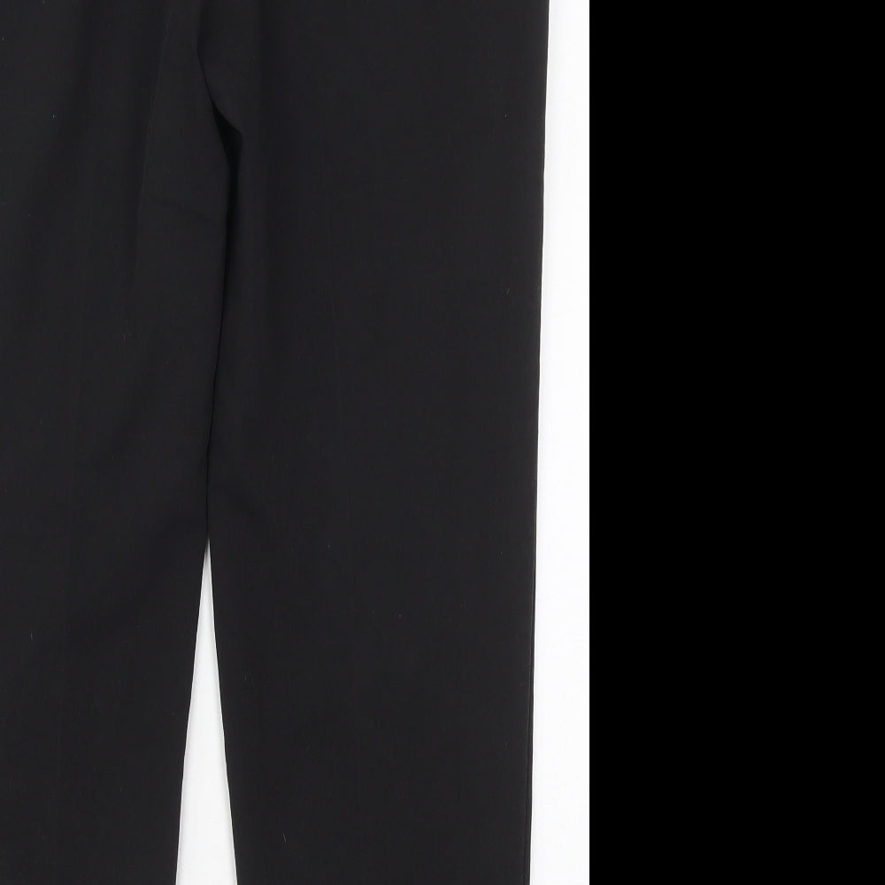 Dorothy Perkins Womens Black  Polyester Trousers  Size 10 L27 in Regular Hook & Eye