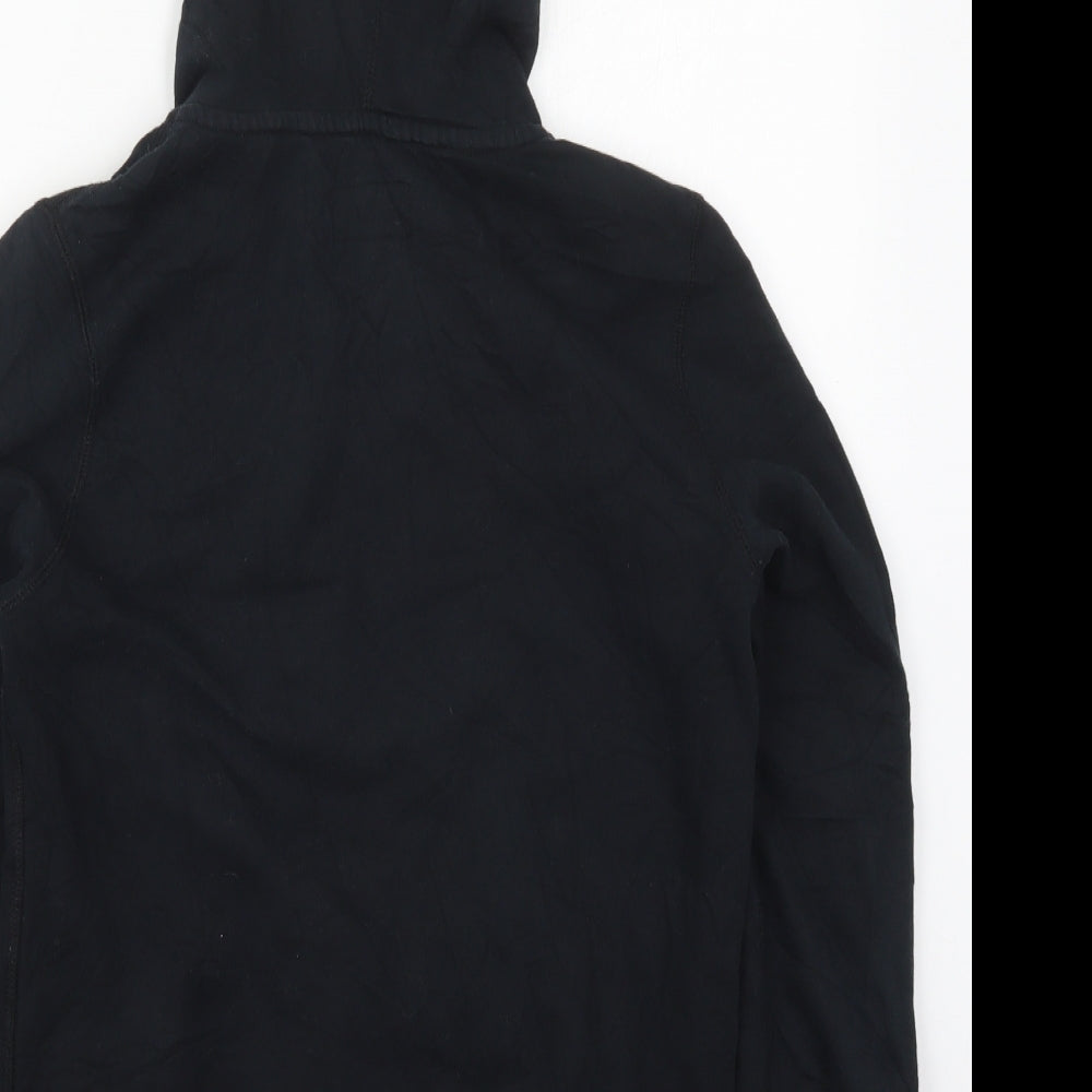 Converse Womens Black  Cotton Full Zip Hoodie Size S  Zip