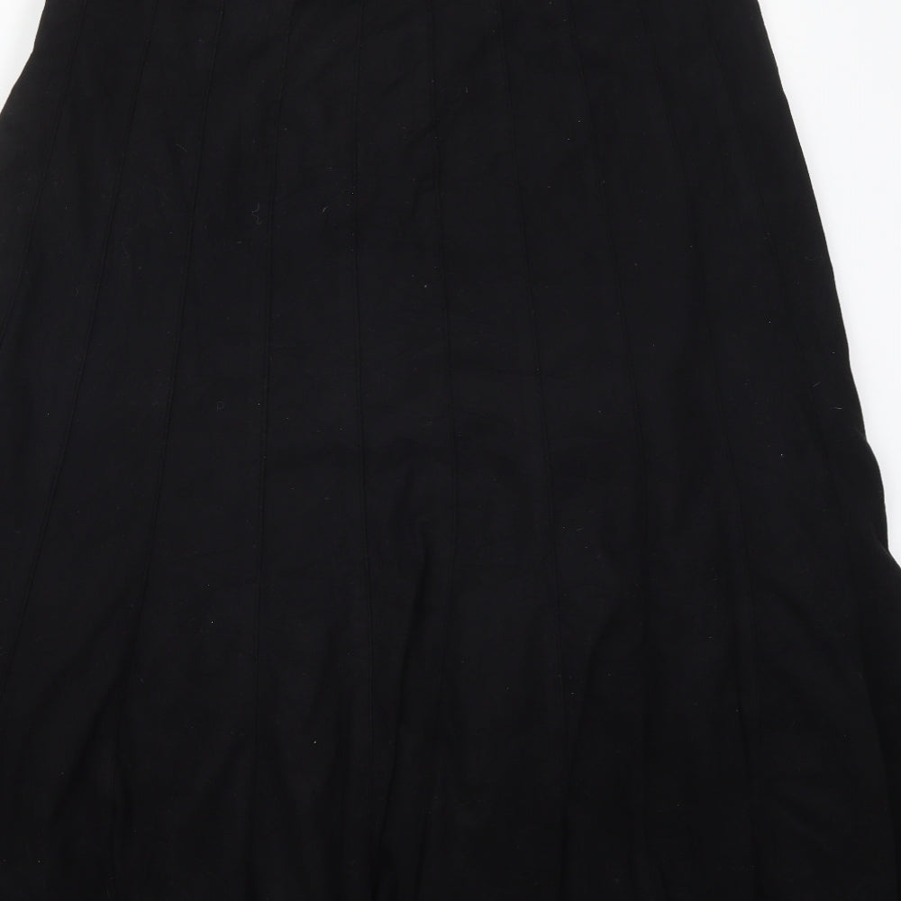 Per Una Womens Black  Polyester Maxi Skirt Size 12   Zip