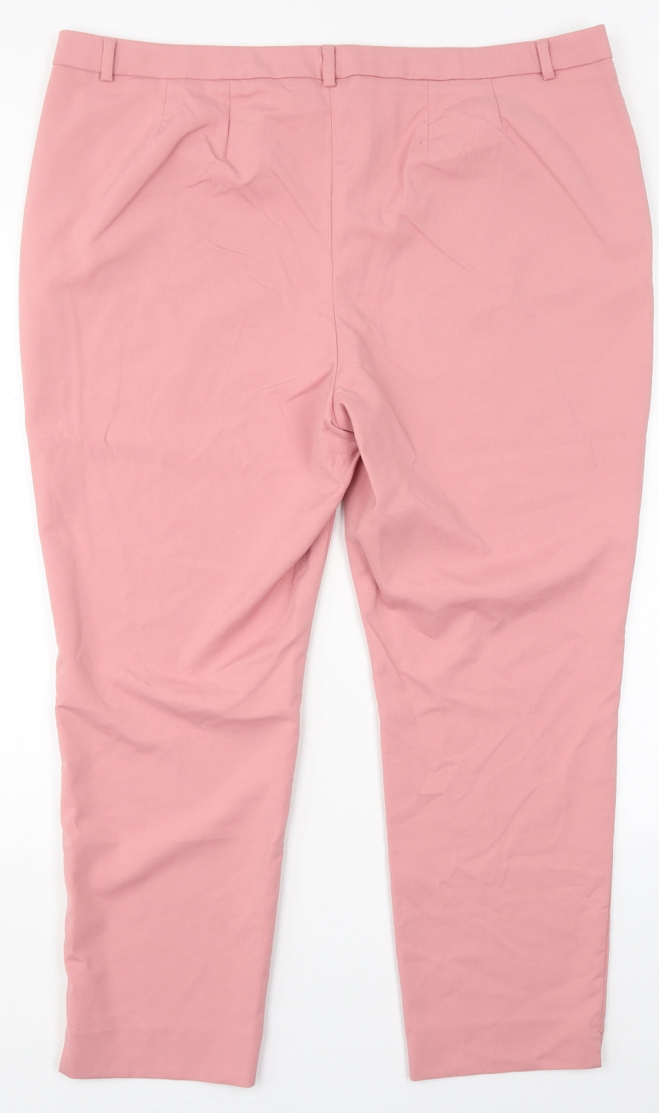 Preworn Womens Pink  Polyester Trousers  Size 20 L27 in Slim Hook & Eye