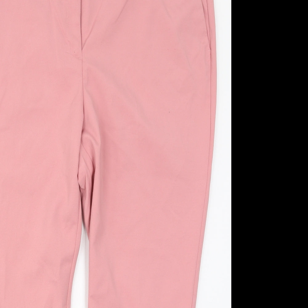 Preworn Womens Pink  Polyester Trousers  Size 20 L27 in Slim Hook & Eye