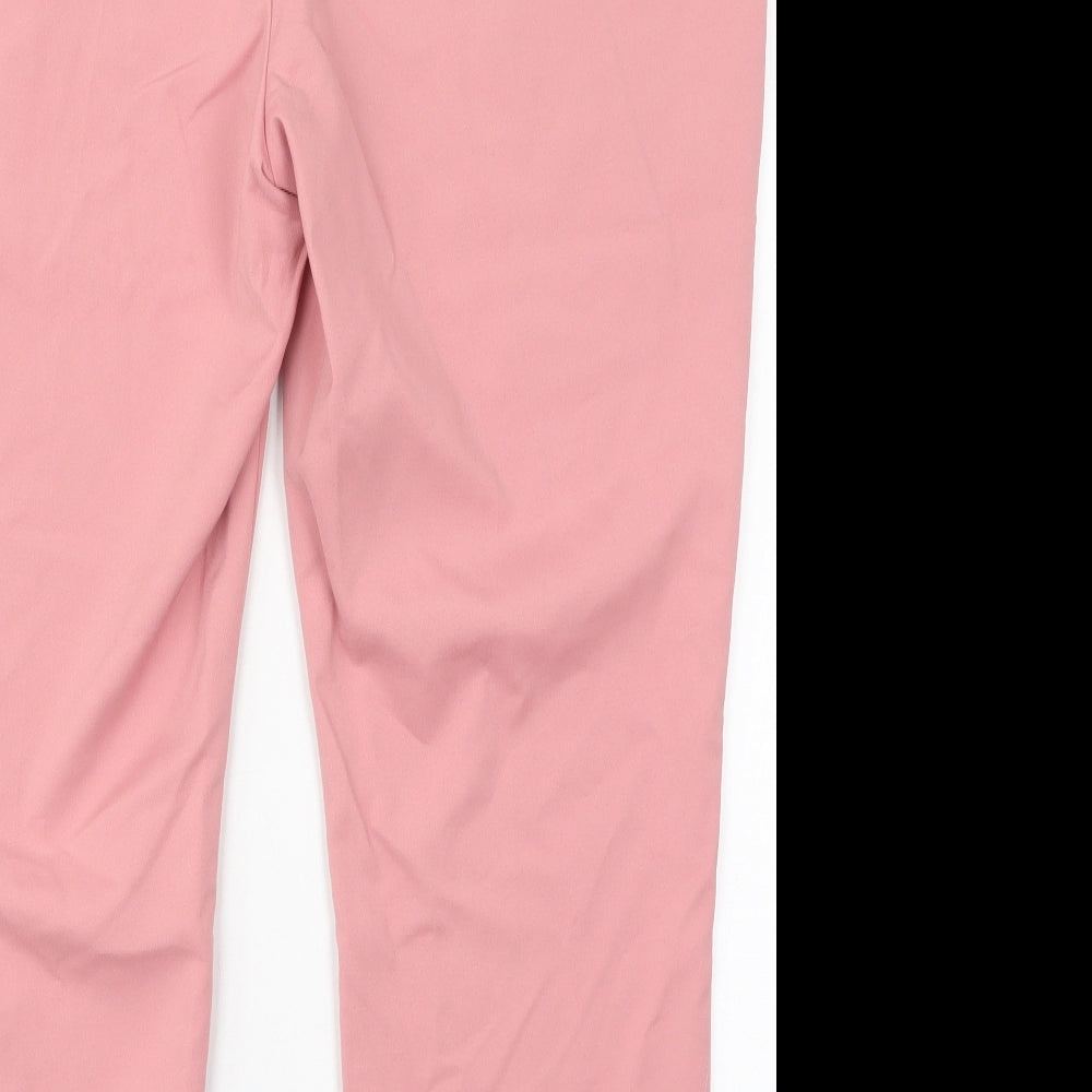 Preworn Womens Pink  Polyester Trousers  Size 20 L27 in Slim Hook & Eye