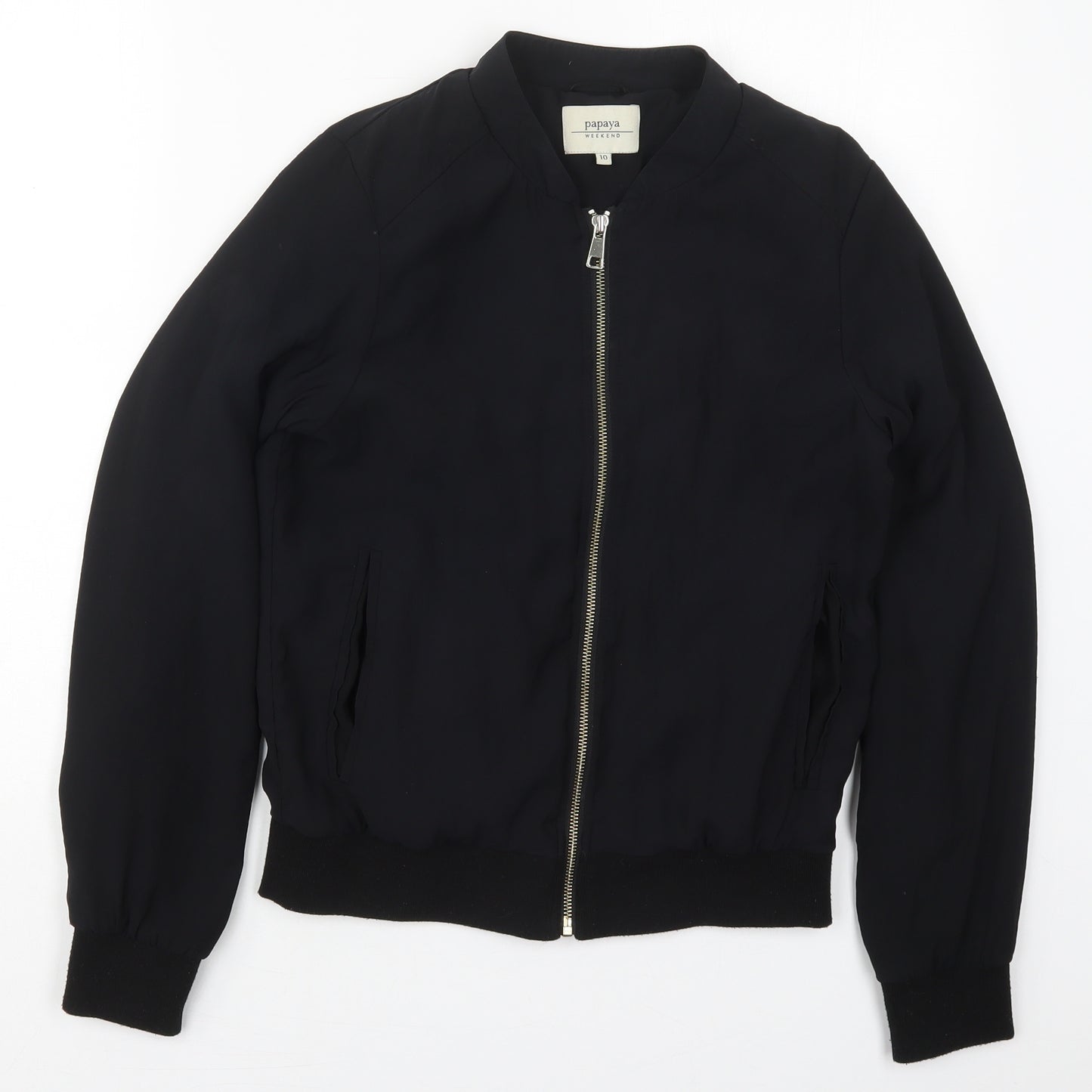 Papaya Womens Black   Jacket  Size 10  Zip