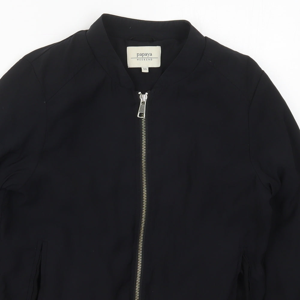 Papaya Womens Black   Jacket  Size 10  Zip