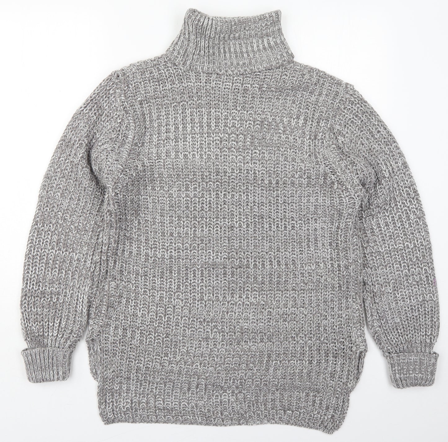 Lottie Womens Grey Roll Neck  Acrylic Pullover Jumper Size 20