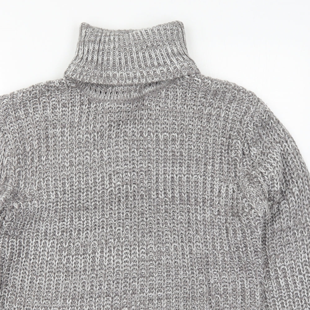 Lottie Womens Grey Roll Neck  Acrylic Pullover Jumper Size 20