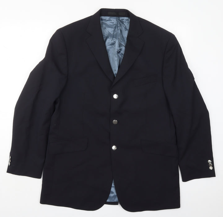 Impressions Mens Blue  Wool Jacket Suit Jacket Size 42