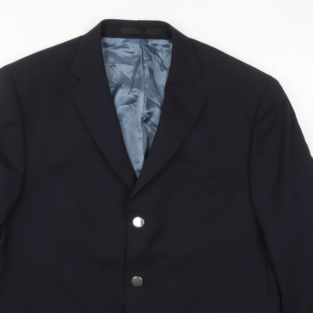 Impressions Mens Blue  Wool Jacket Suit Jacket Size 42