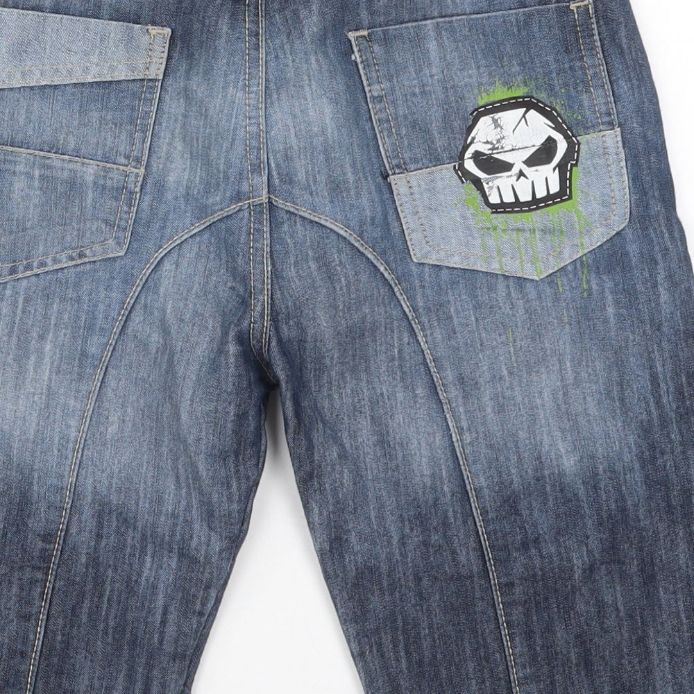 No Fear Boys Blue  Cotton Bermuda Shorts Size 11-12 Years  Regular