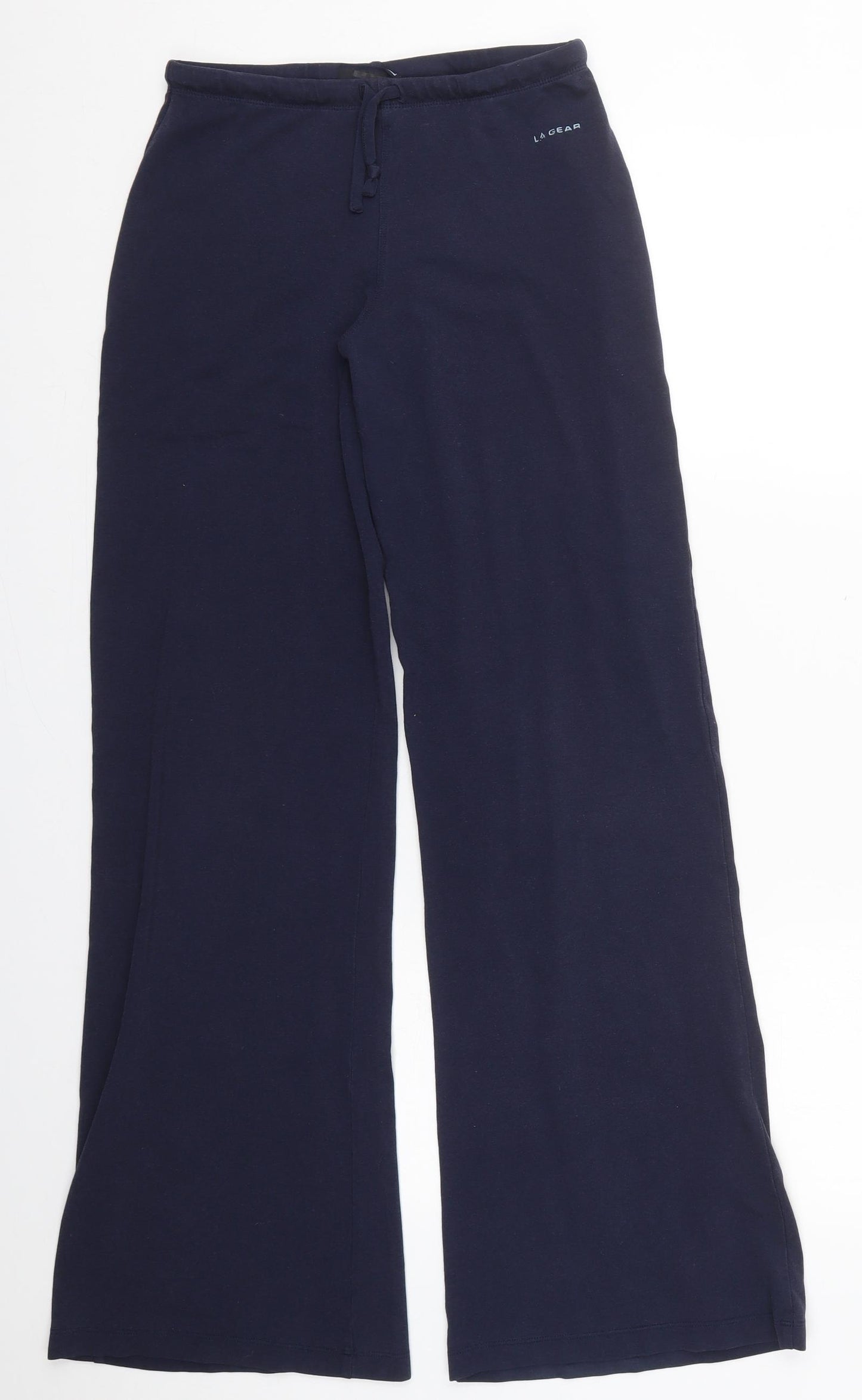 LA Gear Womens Blue  Polyester Track Pants Trousers Size 10 L32 in Regular Drawstring