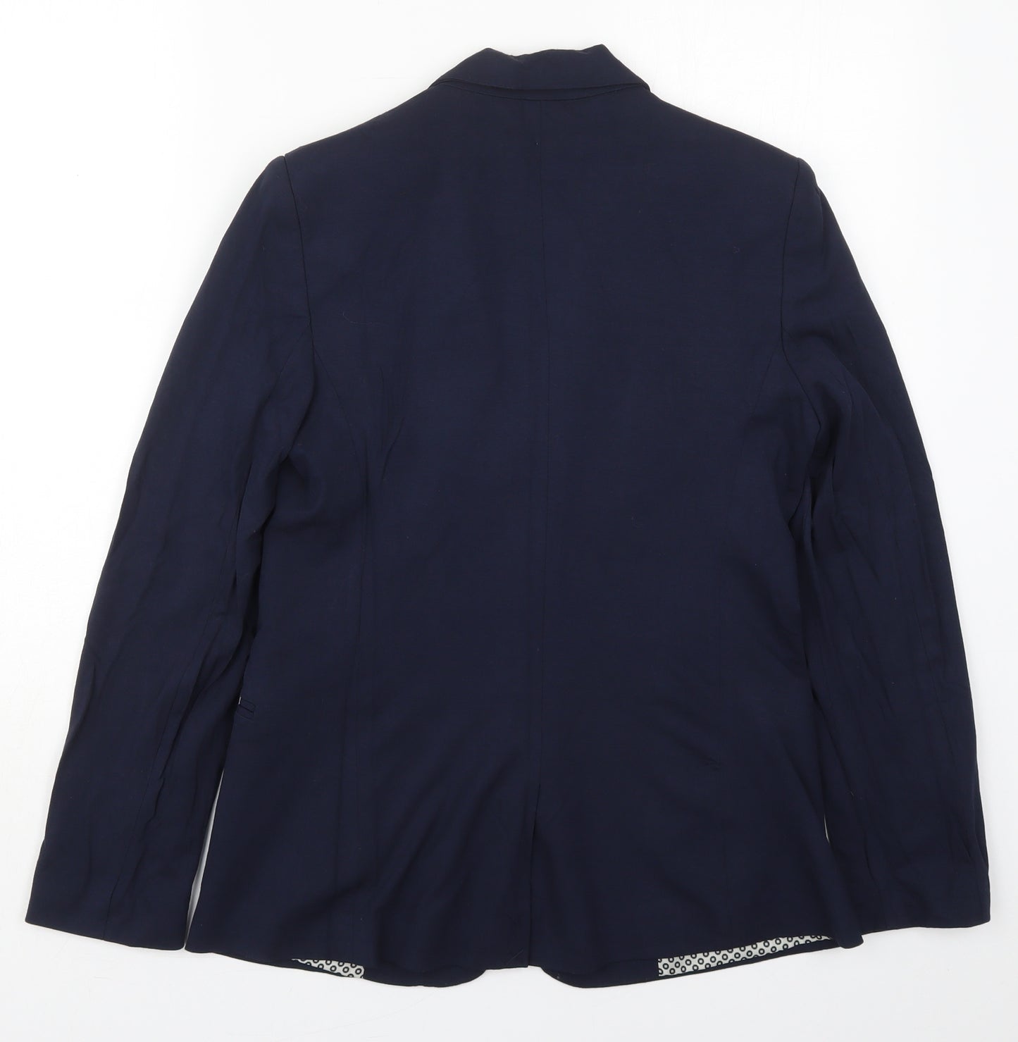 Mango Womens Blue  Polyester Jacket Suit Jacket Size M