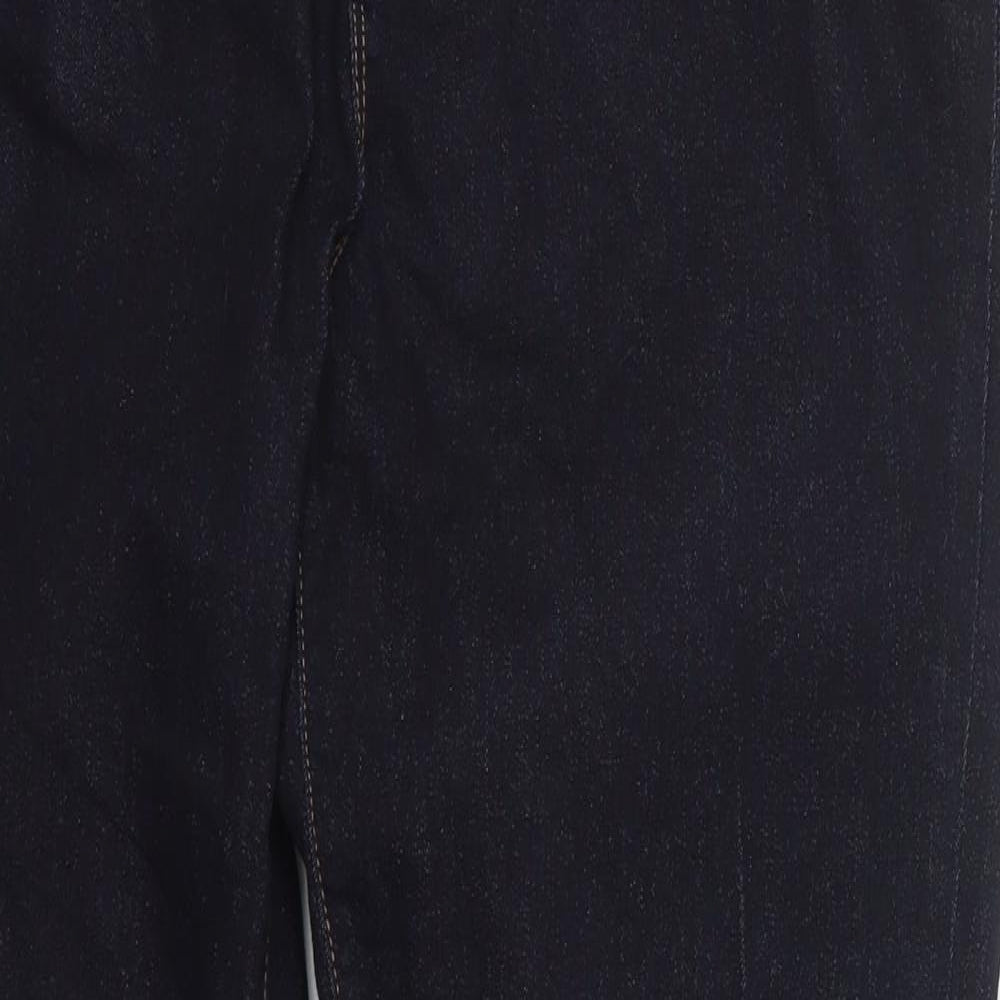 Dorothy Perkins Womens Blue  Cotton Tapered Jeans Size 16 L29 in Regular Button
