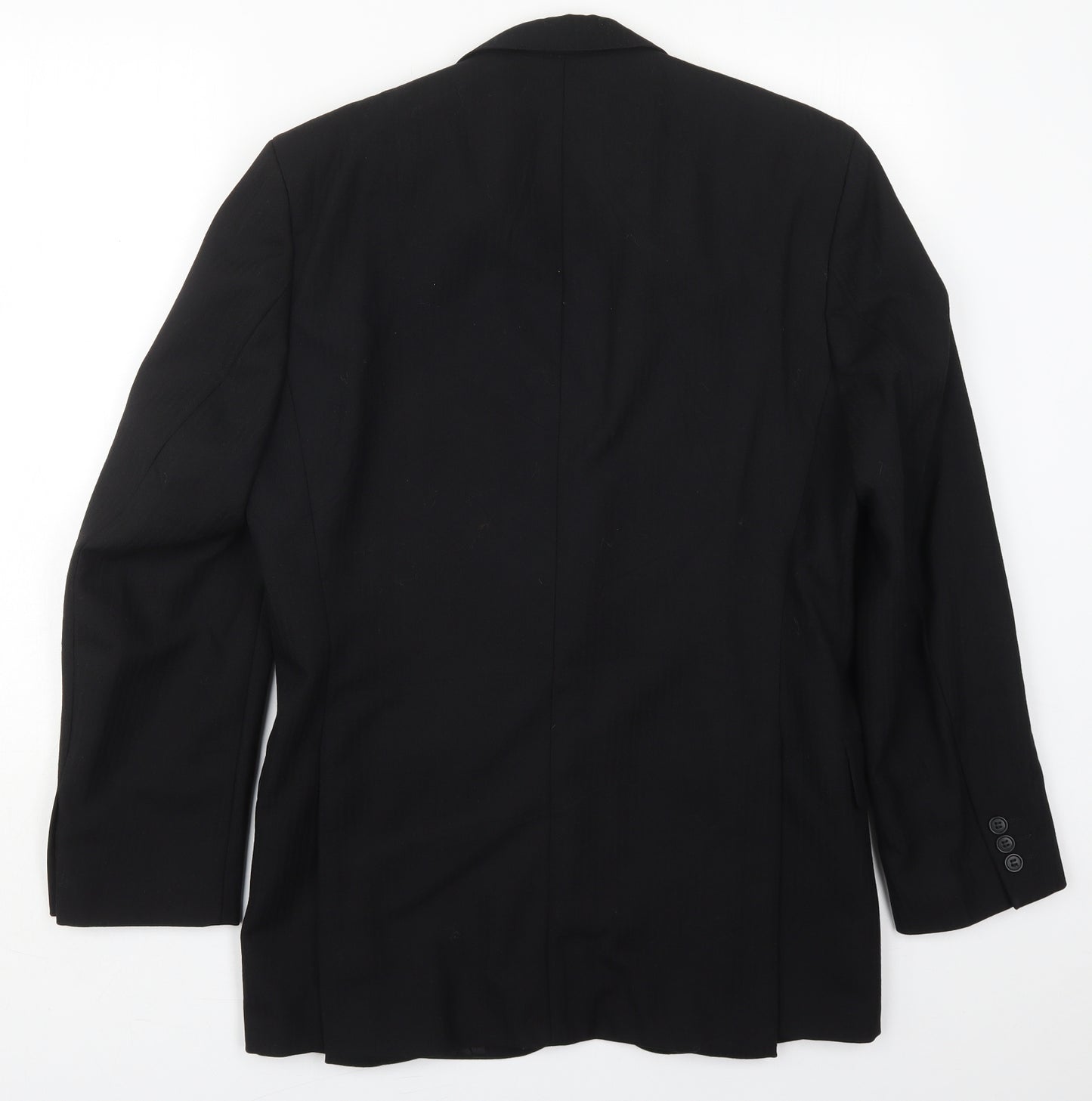 Grosvenor Mens Black Striped Wool Jacket Suit Jacket Size 36
