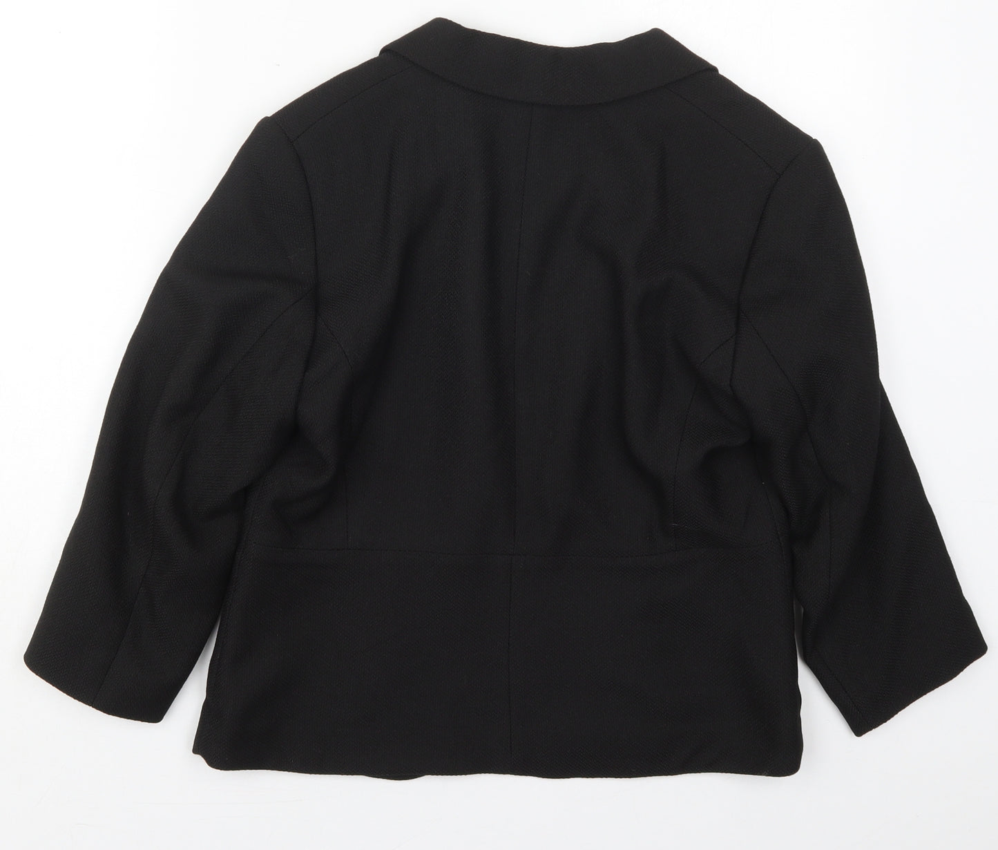 H&M Womens Black  Polyester Jacket Blazer Size 12