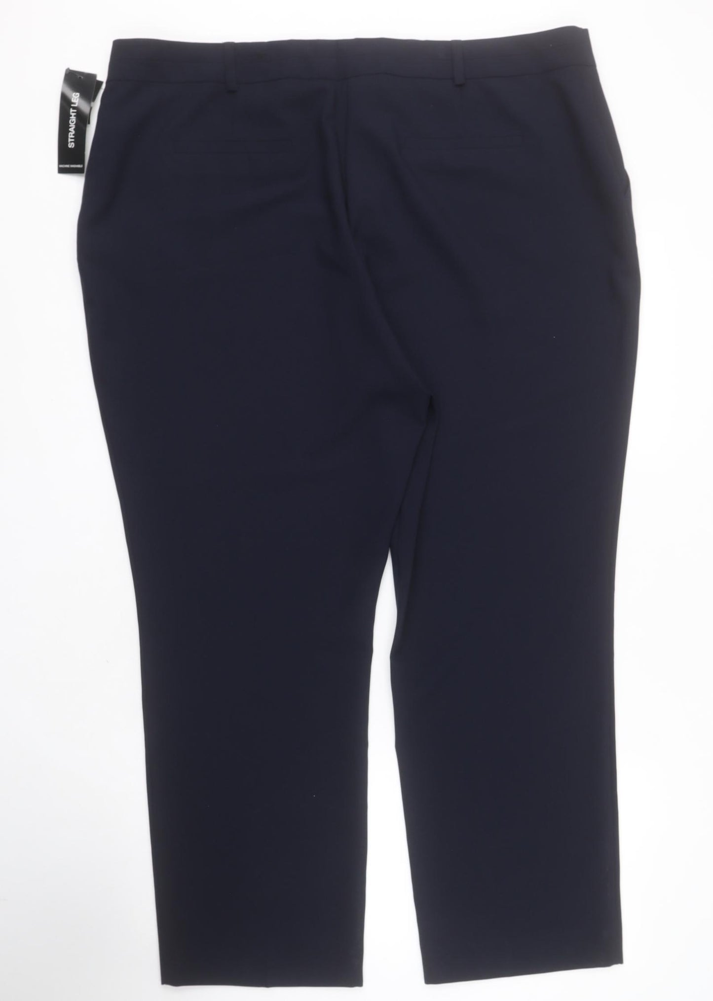 Dunnes Womens Black  Polyester Dress Pants Trousers Size 20 L27 in Regular Zip