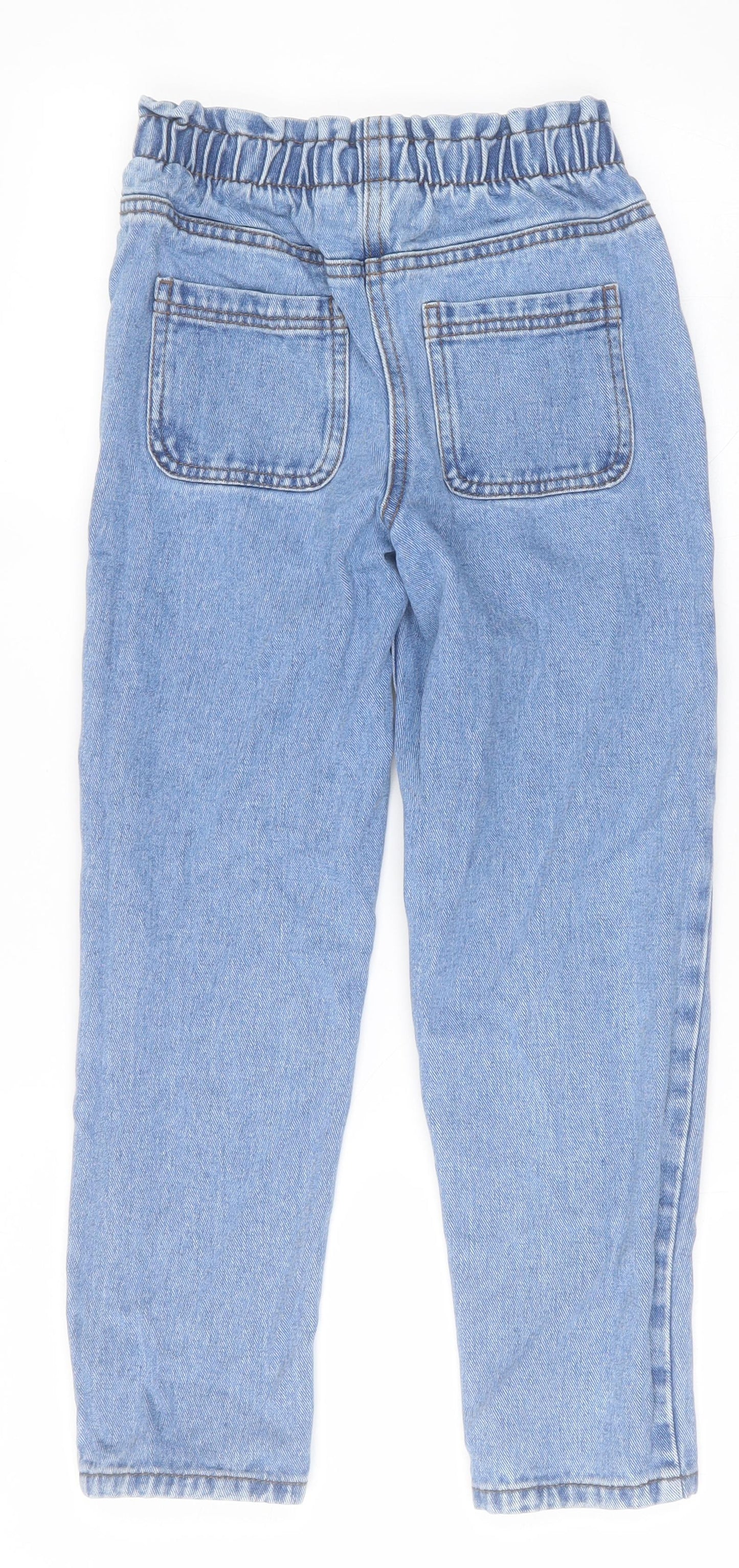 Matalan Girls Blue  Cotton Straight Jeans Size 8 Years  Regular Button