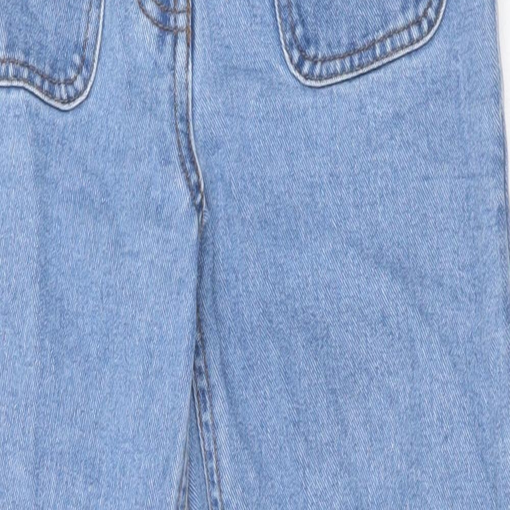 Matalan Girls Blue  Cotton Straight Jeans Size 8 Years  Regular Button