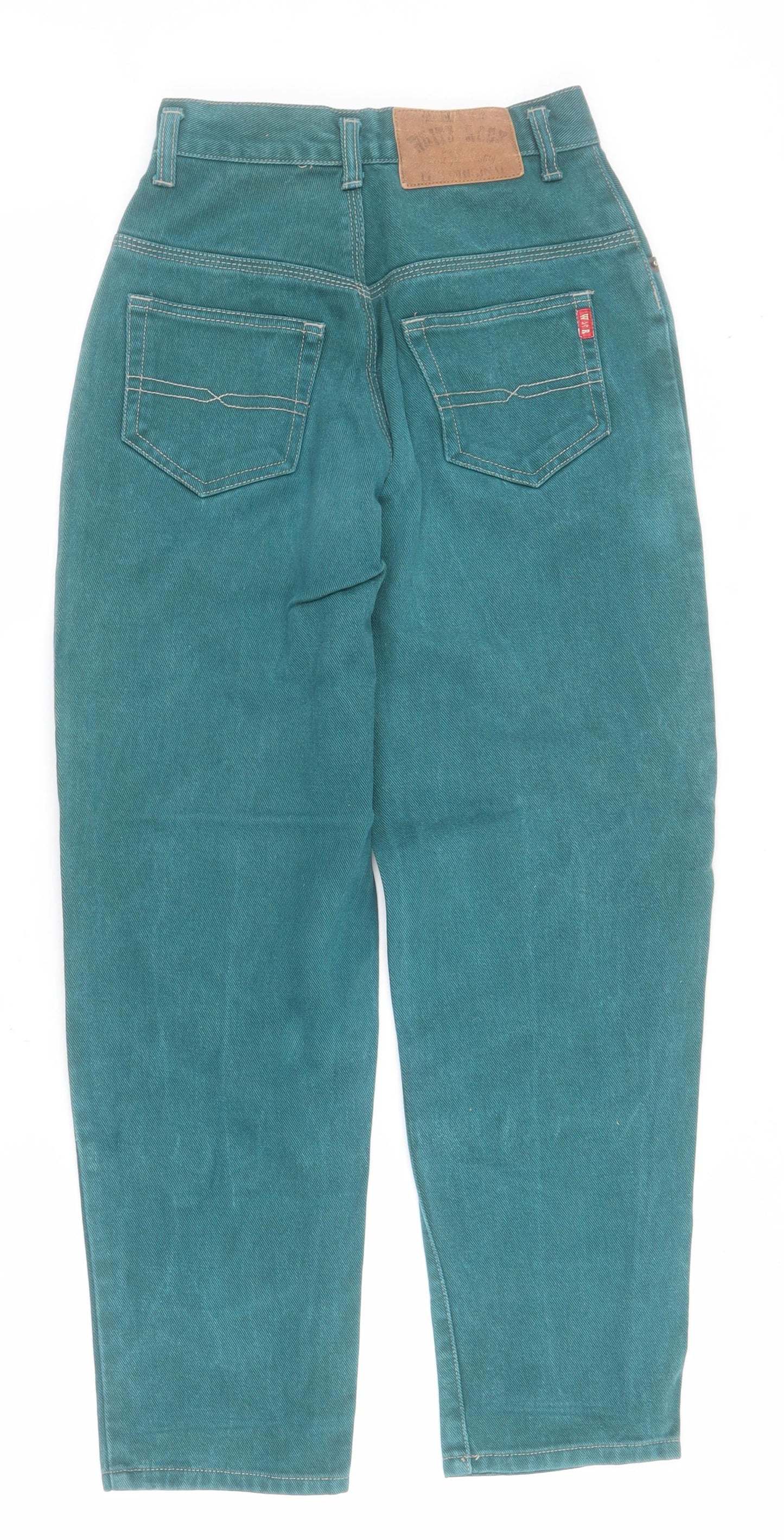 Streets Ahead Girls Green  100% Cotton Boyfriend Jeans Size 9-10 Years  Regular Zip