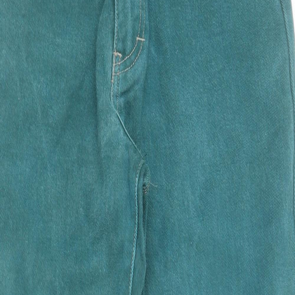Streets Ahead Girls Green  100% Cotton Boyfriend Jeans Size 9-10 Years  Regular Zip