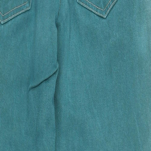Streets Ahead Girls Green  100% Cotton Boyfriend Jeans Size 9-10 Years  Regular Zip