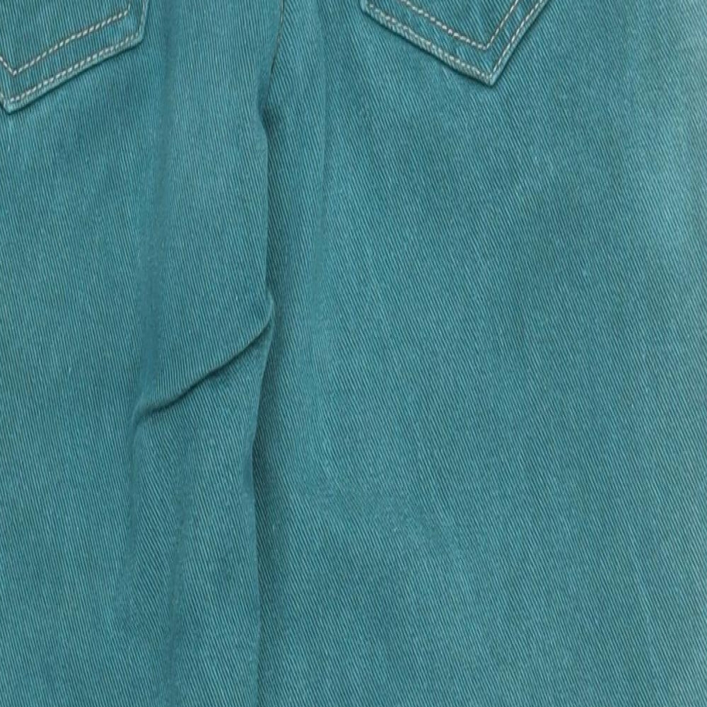 Streets Ahead Girls Green  100% Cotton Boyfriend Jeans Size 9-10 Years  Regular Zip