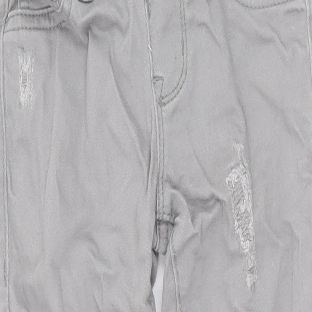 Primark Girls Grey  Cotton Skinny Jeans Size 2-3 Years  Regular Snap
