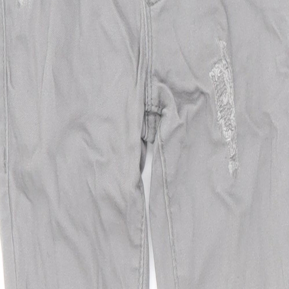 Primark Girls Grey  Cotton Skinny Jeans Size 2-3 Years  Regular Snap