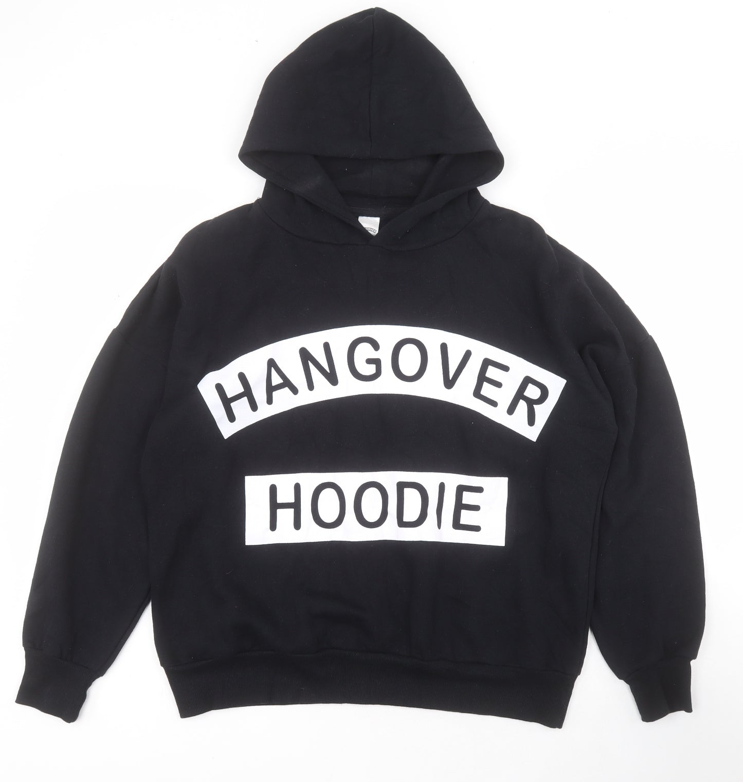 B&M Womens Black  Cotton Pullover Hoodie Size M  Pullover - Hangover Hoodie