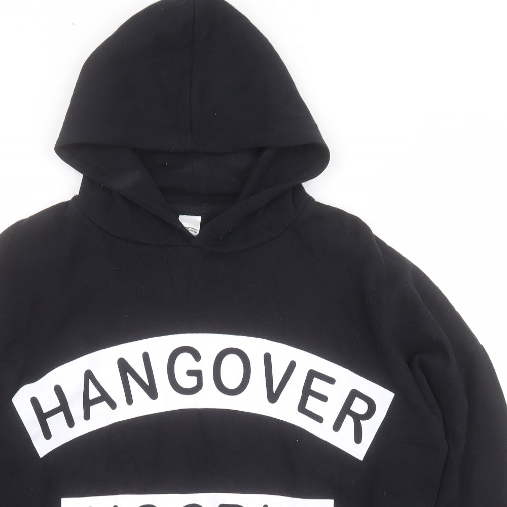 B&M Womens Black  Cotton Pullover Hoodie Size M  Pullover - Hangover Hoodie