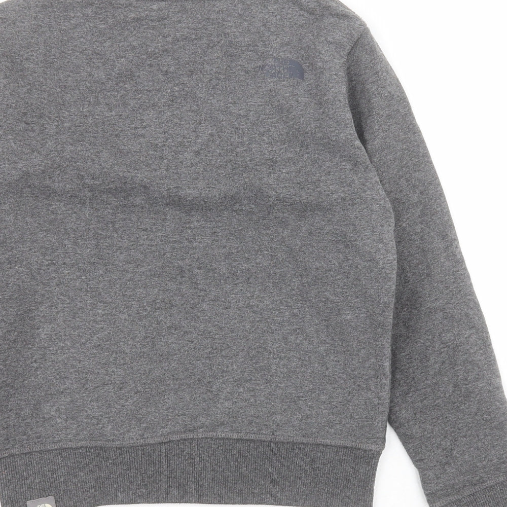 The Northface Boys Grey  Cotton Henley Sweatshirt Size S  Pullover
