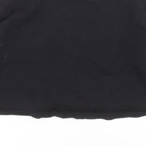 George Girls Black  Cotton Pullover Hoodie Size 7-8 Years  Pullover - Cropped