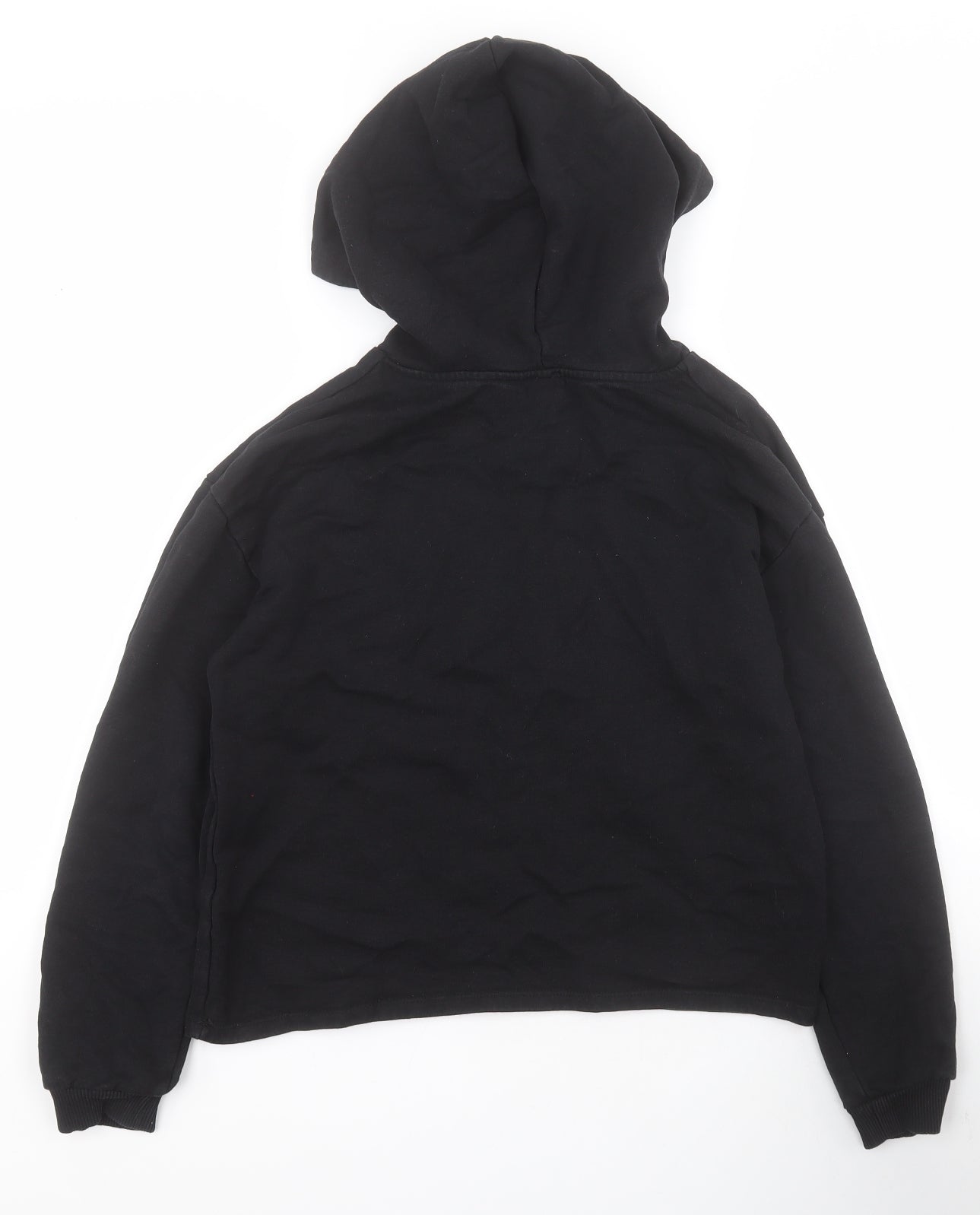 River Island Girls Black  Cotton Pullover Hoodie Size 11-12 Years  Pullover - Forever Sassy