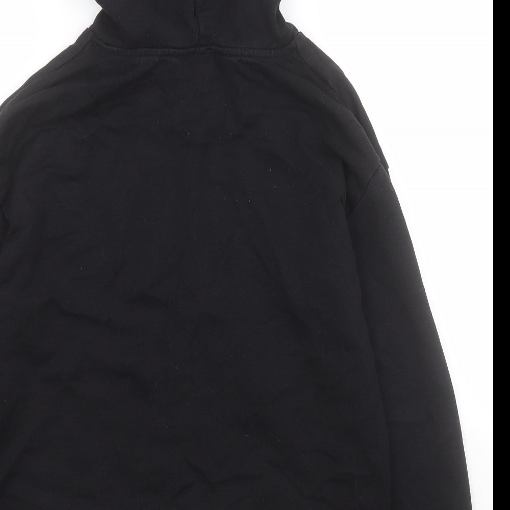 River Island Girls Black  Cotton Pullover Hoodie Size 11-12 Years  Pullover - Forever Sassy