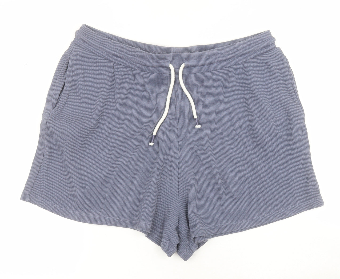 NEXT Mens Blue  Cotton Sweat Shorts Size L  Regular Drawstring