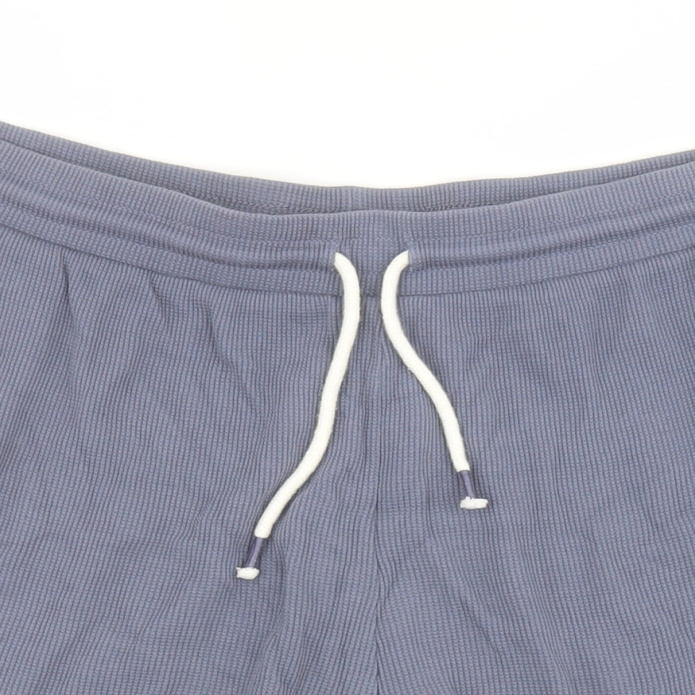 NEXT Mens Blue  Cotton Sweat Shorts Size L  Regular Drawstring