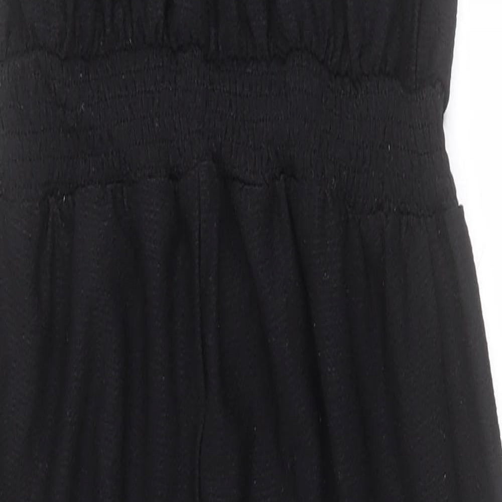 River Island Girls Black  Polyester Dungaree One-Piece Size 9-10 Years  Pullover